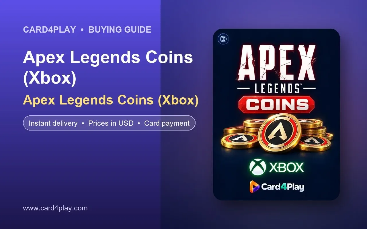 عملات Apex Legends اكس بوكس: اشترِ Apex Coins بالدولار وفعّلها على جهازك